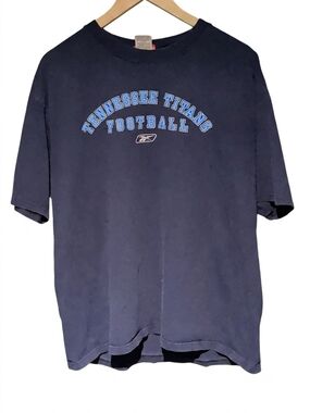 Reebok Tennessee Titans Tee - Navy with Light Blue Lettering